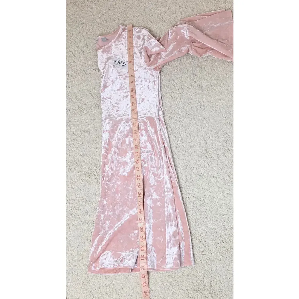 The Children's Place Rose Dust Pink Velveteen Dress Girl's Size XXL NWT